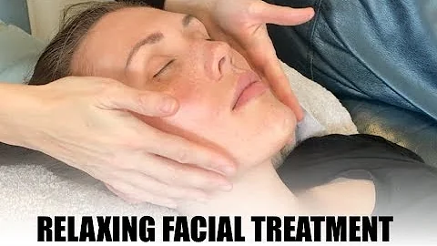 Relaxing facial video with calming music for sleep