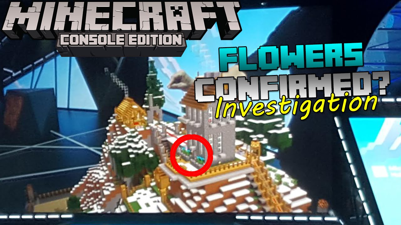 Minecraft Xbox & Playstation New Flowers Seen in Screenshot? Investigation YouTube