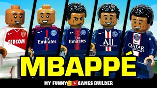 Life of MBAPPÉ - Kylian Mbappé story from France to PSG Paris Saint-Germain (2015-2023) in Lego