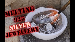 MELTING down SILVER (925) Jewellery! with a blow torch