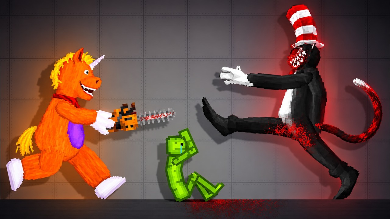 Buddy The Unicorn VS. Cat In The Hat In Melon Sandbox!