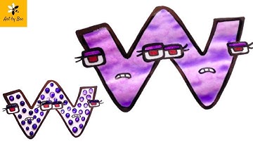 Alphabet Lore Drawing & painting letter W #drawingtutorial #alphabetlore #satisfyingart