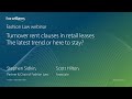 Turnover rent clauses in retail leases