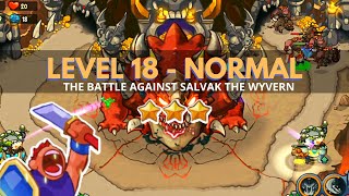 King of Defense: Level 18 NORMAL / THE BATTLE AGAINST SALVAK THE WYVERN / with basic heroes screenshot 5