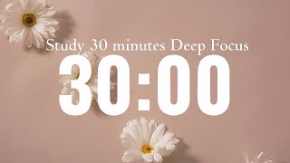 30 Minute✨ Countdown Timer 🌼 Flip Clock⏳ with Simple Beeps 🔔