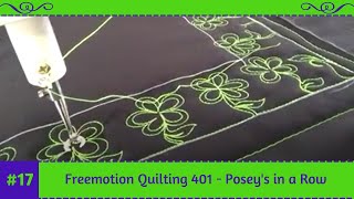 Freemotion Quilting 401 #17 - Posey's in a Row