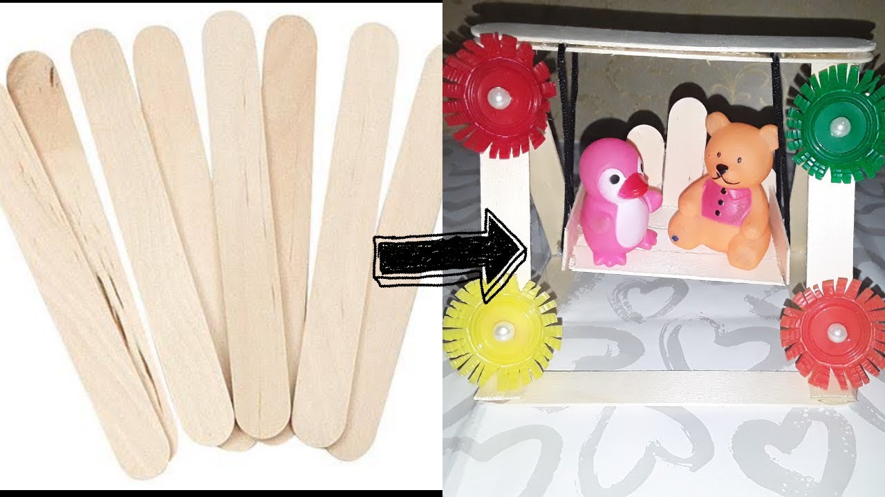 DIY Swing How To Make Popsicle Stick Swing with best out of waste by