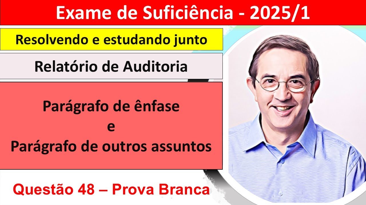 B48. Relatório de Auditoria. Parágrafo de ênfase e Parágrafo de outros assuntos.