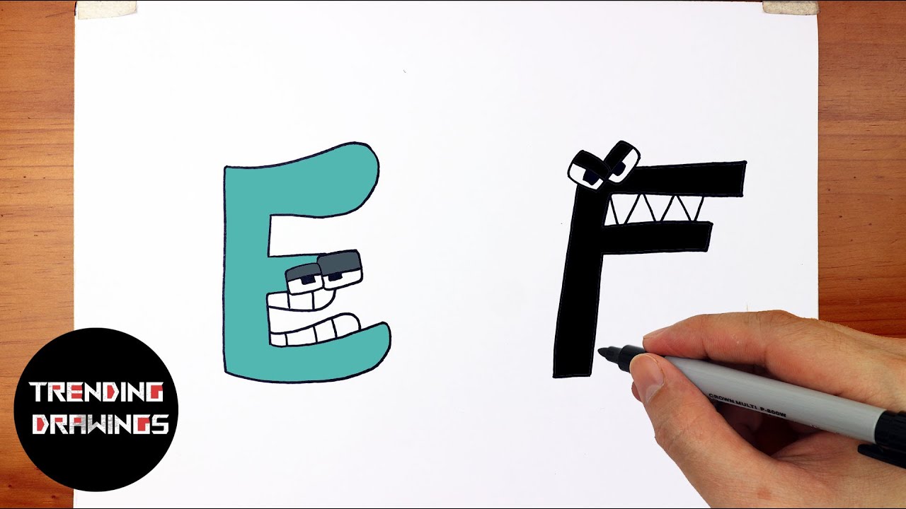 How to Draw Alphabet Lore (E) 