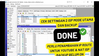 Checking Mikrotik Settings for 2 ISPs: Main and Backup Mode