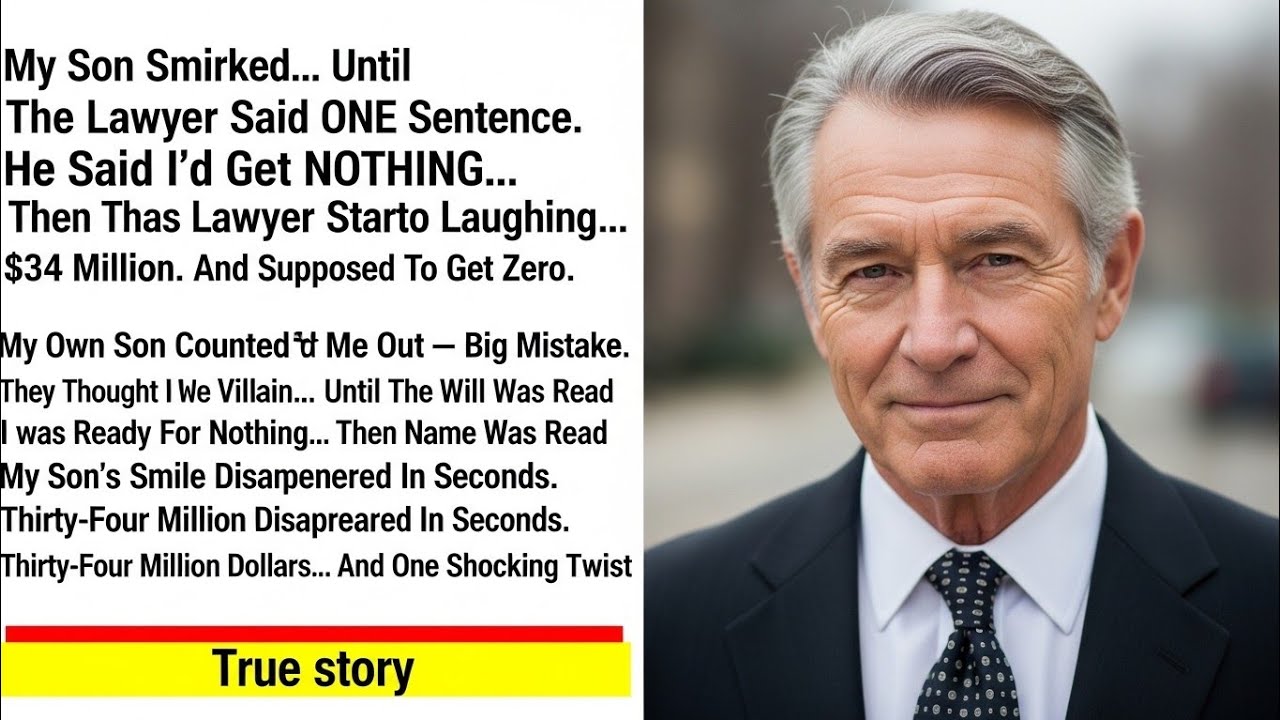 My Son Said That I Would Get NOTHING From My Ex-wife's $34M Will, But The Lawyer Laughed And Said...