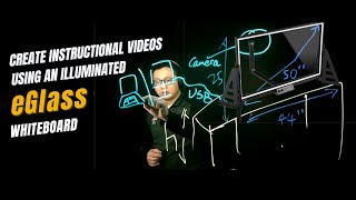 Create instructional videos using an illuminated eGlass whiteboard