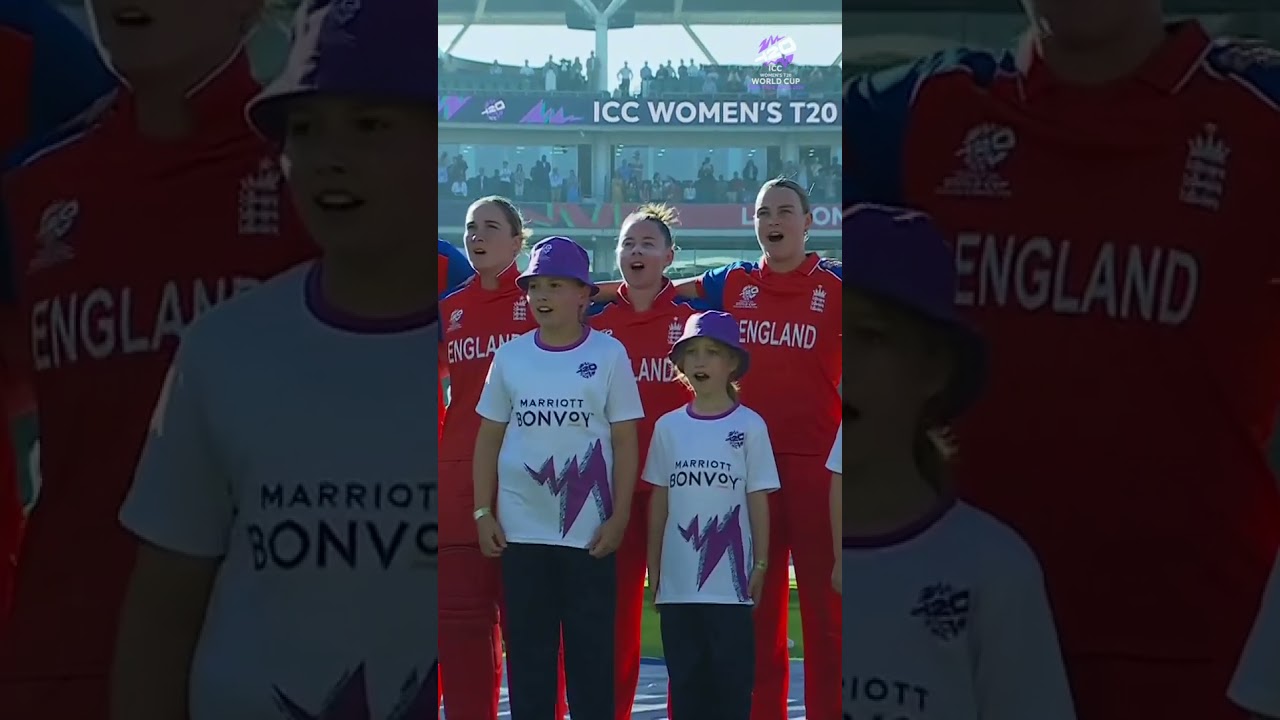 All the feels as England sing the national anthem ahead of the #T20WorldCup semi-final 🏴
