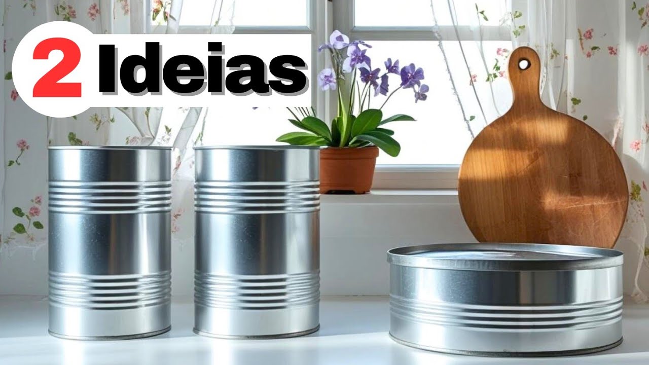 2 Ideias incríveis com LATAS e TÁBUA para COZINHA  💕 Faça você mesmo!