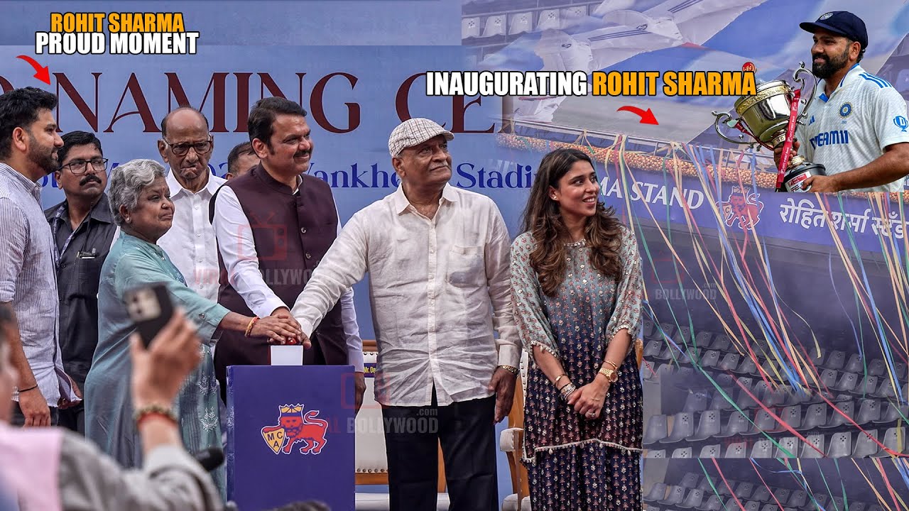 Proud Moment | Rohit Sharma Stand Inaugurated by His Parents at Wankhede Stadium