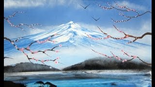 Mount Fuji Spray Paint Art