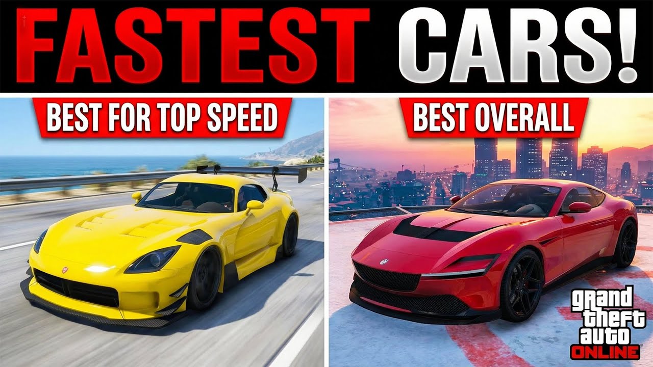 Top 10 FASTEST CARS In GTA Online YouTube 