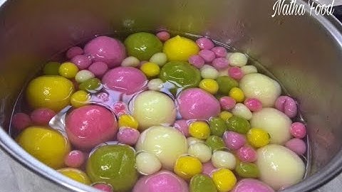 Chè Viên/ Chè Trôi Nước 5 màu tự nhiên, bí quyết cho món chè ngon không bị cứng || Natha Food
