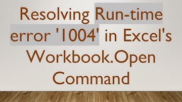 Resolving Run-time error 