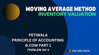 Perpetual Inventory System | Moving Average Method | B.com Part 1 #accounting #Inventoryvaluation