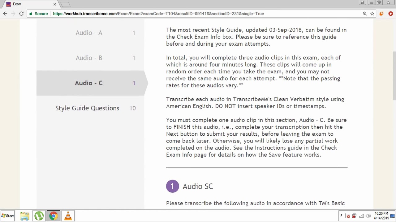 audio transcribeme answers test transcribe hour worth words ll key each