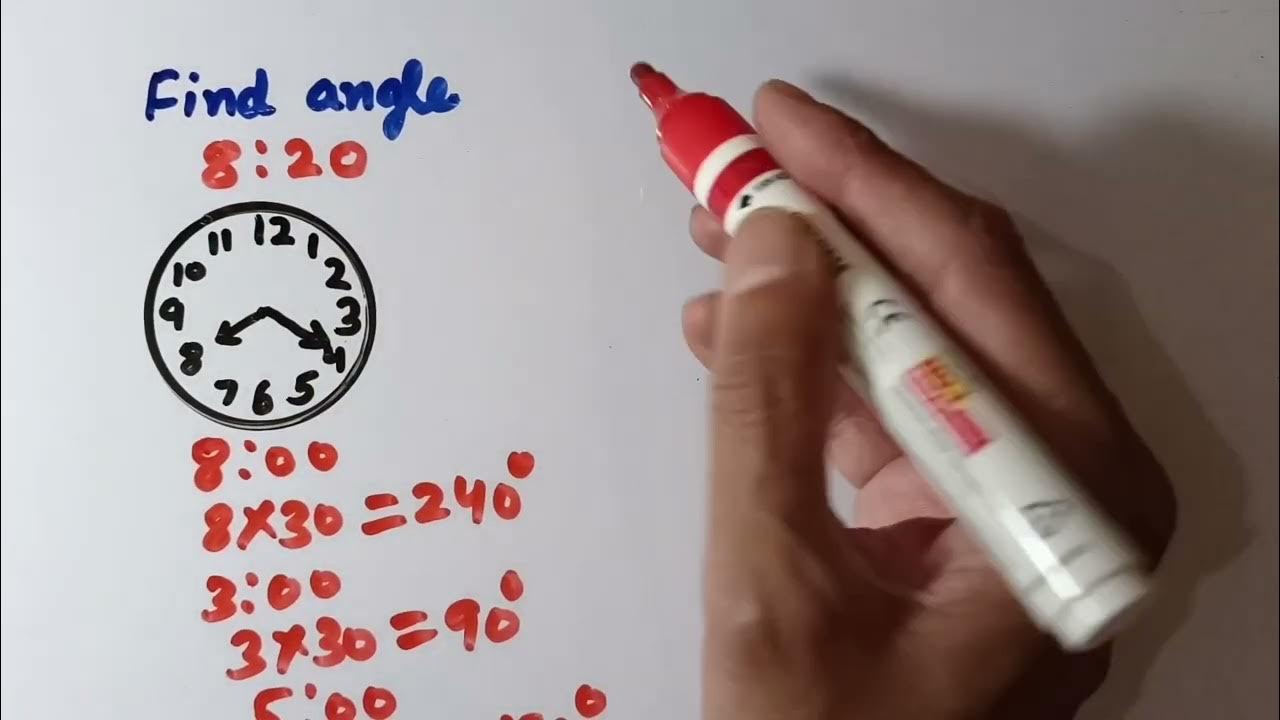 Find angle between the hands of the clock clock hands clock based