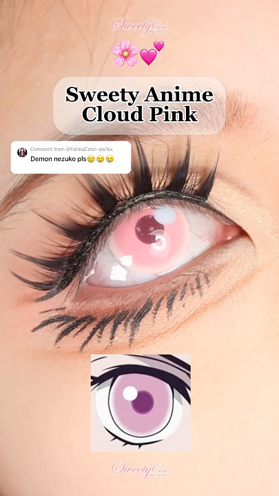 🌸 Demon Slayer #nezuko Kamado Cosplay Lenses  #sweetycon #contactlenses #demonslayer #kny #shorts