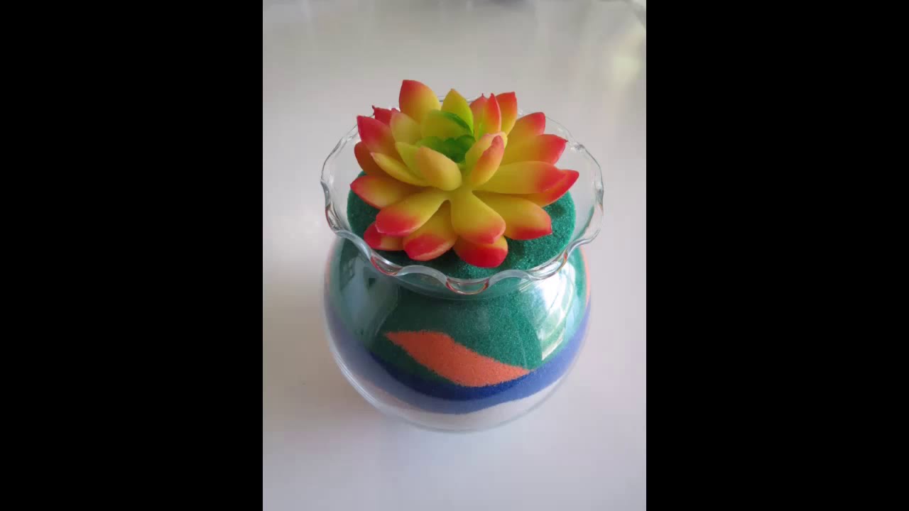 Glass Vases Sand Art Design / My Arte YouTube