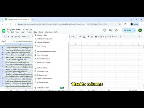 Split Text into Columns in Google Sheets | Separate a Text String #dataextractor