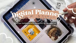 2024 Free Digital Planner Template with Hyperlink for GoodNotes