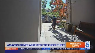 Amazon driver allegedly steals 'very large' check while dropping off packages in Calabasas