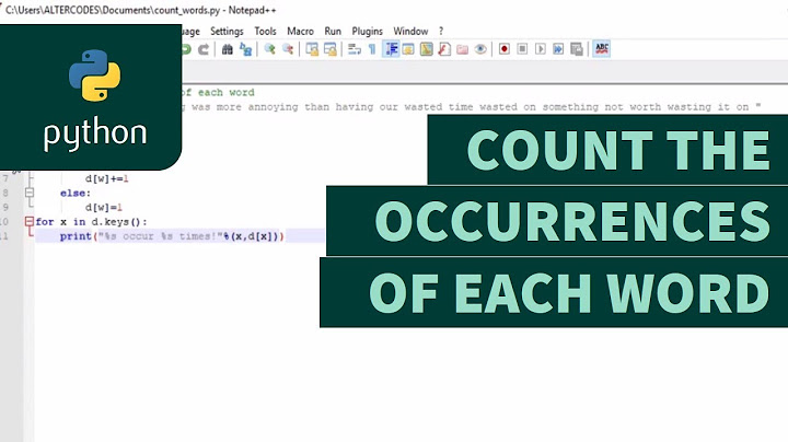 Count the Occurrences of Each Word in a given Sentence in Python