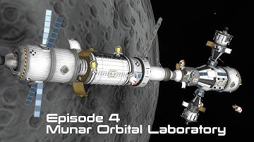 Munar Orbital Laboratory - Kerbal Space Program Primitive Orbital Station Ep 4