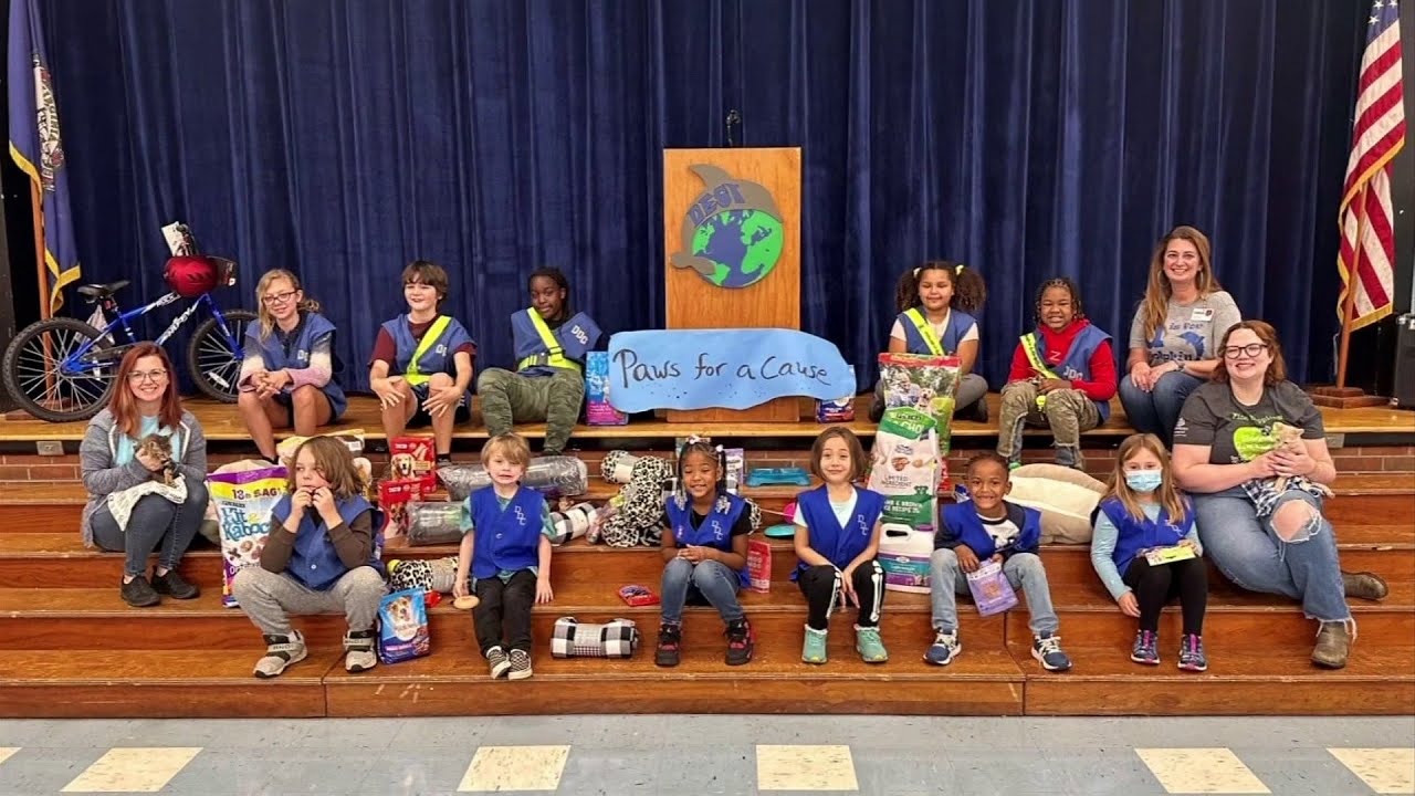 Lynchburg elementary students participate in 'Paws for a Cause' YouTube