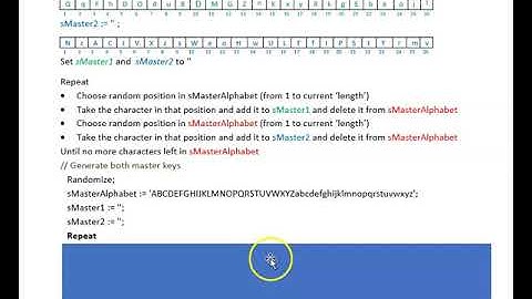 Grade 10 IT PAT  Delphi Code to Generate two Master Substitution Keys