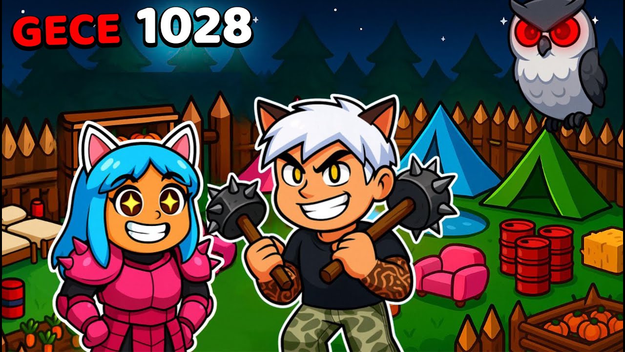 Ormanda 1028 GECE HAYATTA KALDIK! 😱 (3.Bölüm FİNAL) ROBLOX 99 NIGHTS IN FOREST 🌲