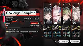 Mifu pure Physical team vs Age of Axes Brutal 0min 38s - Arknight: Endfield