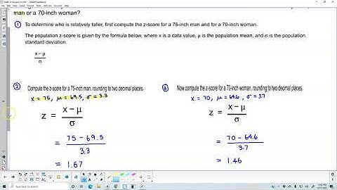 Math 14 3.4 Objective 1: Find the corresponding​ z-scores