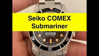 Amazing #Seiko #Comex #Submariner in a 39.4MM Case! SeikoModderATX@Gmail.com