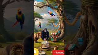 🌳 Magical Jungle World | Talking Animals Story | 3D Animation 🦁🦜🐒ViralShorts #MagicForest