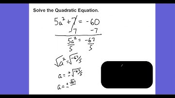 30   Quadratic Equations with Complex Solutions Extracting Square Roots Example Six