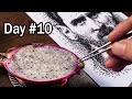 Drawing Messi With Dragon Fruit Seeds