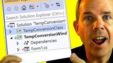 Class Library Project example in C# with Visual Studio Solution tutorial