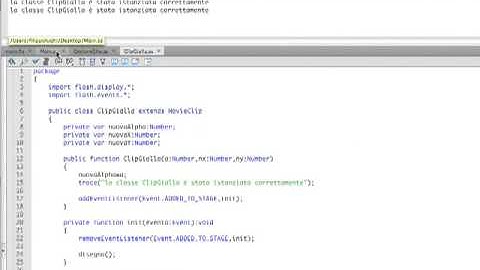 Video Corso Flash Actionscript 3.0 - La mia prima Classe Actionscript