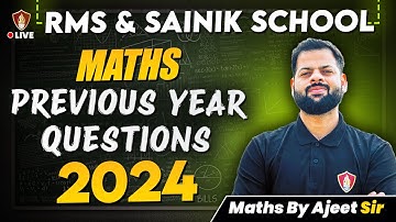 RMS Previous Year Question 2024 | Military School PYQ Class 6