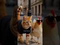 Chicken Kidnapped😈😂🤣#ai#aigenerated#funny#aishorts#aivideo#chicken#orangecat#cat#dogs#puppy#pets