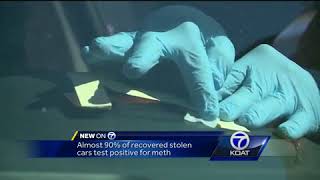 Meth residue in stolen cars