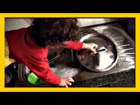 whales breaching ☺ Funny Toddler Washes Dishes