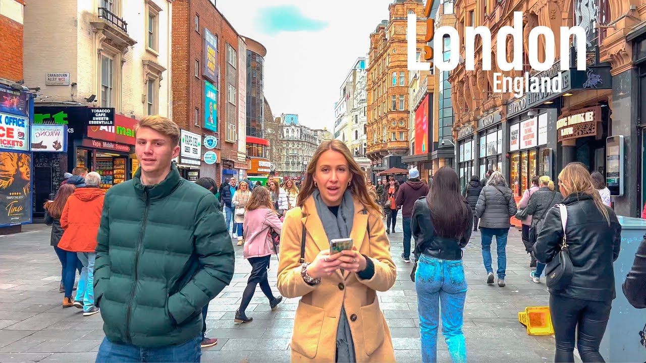 London, Verenigd Koninkrijk | Wandeling door het Stadscentrum 4K | 27 mrt 2022