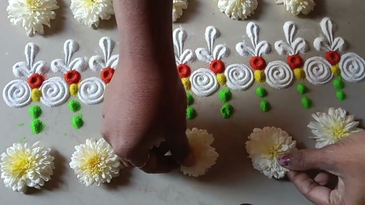 Border rangoli design 